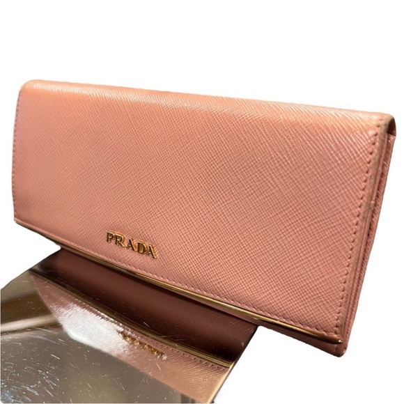 Prada Saffiano Leather Wallet with Chain Card Case - Picture 1 of 10